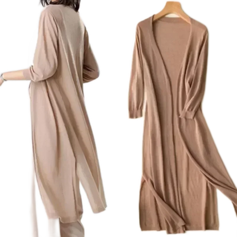 Long Knitted Cardigan Sweater Coat