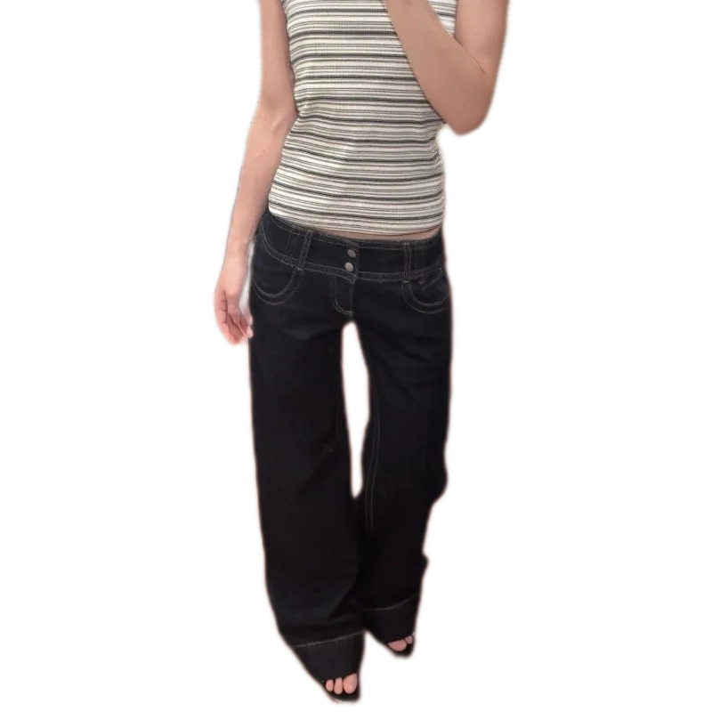 Low-Waist Loose Wide Leg Jeans