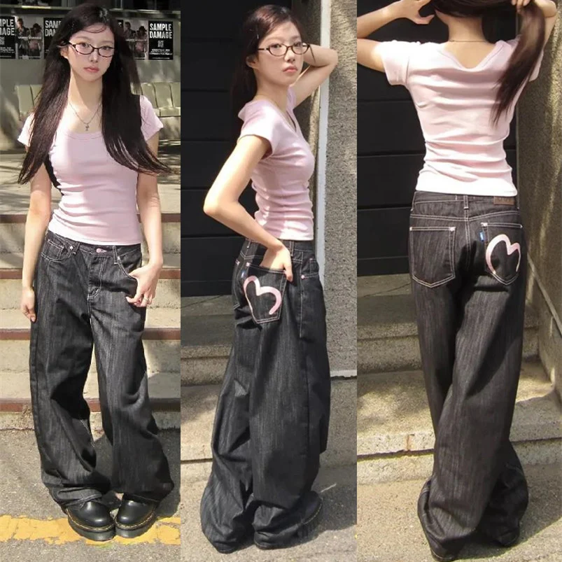 Baggy Wide-Leg Denim Mom Jeans