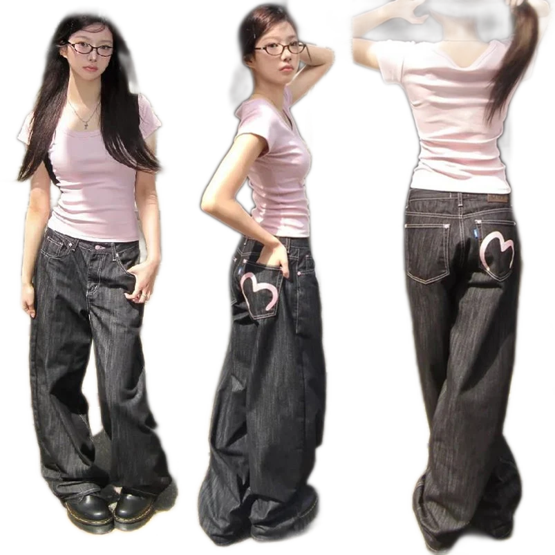 Baggy Wide-Leg Denim Mom Jeans